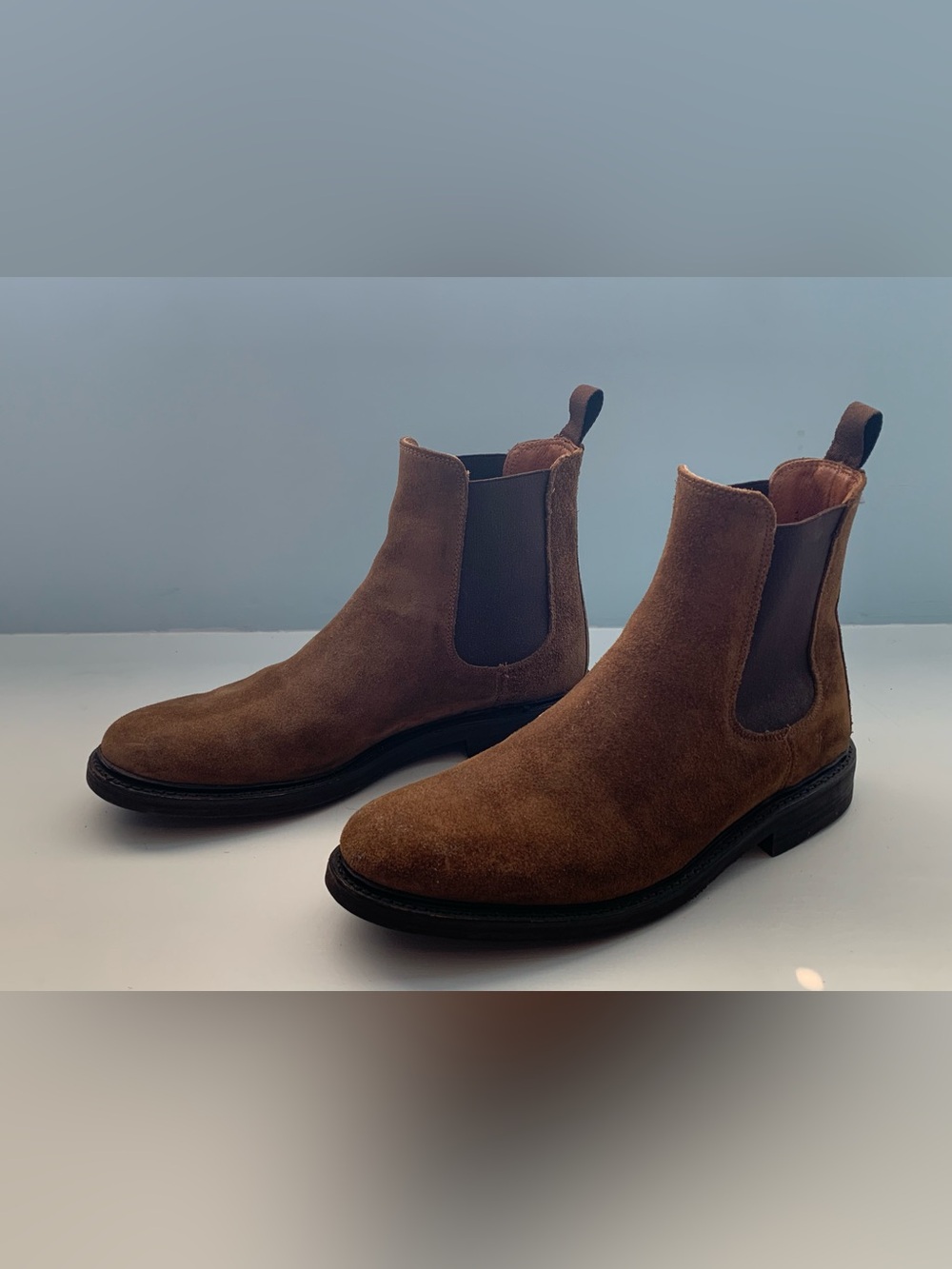 Men's Frye Suede Chelsea Boots - Brown